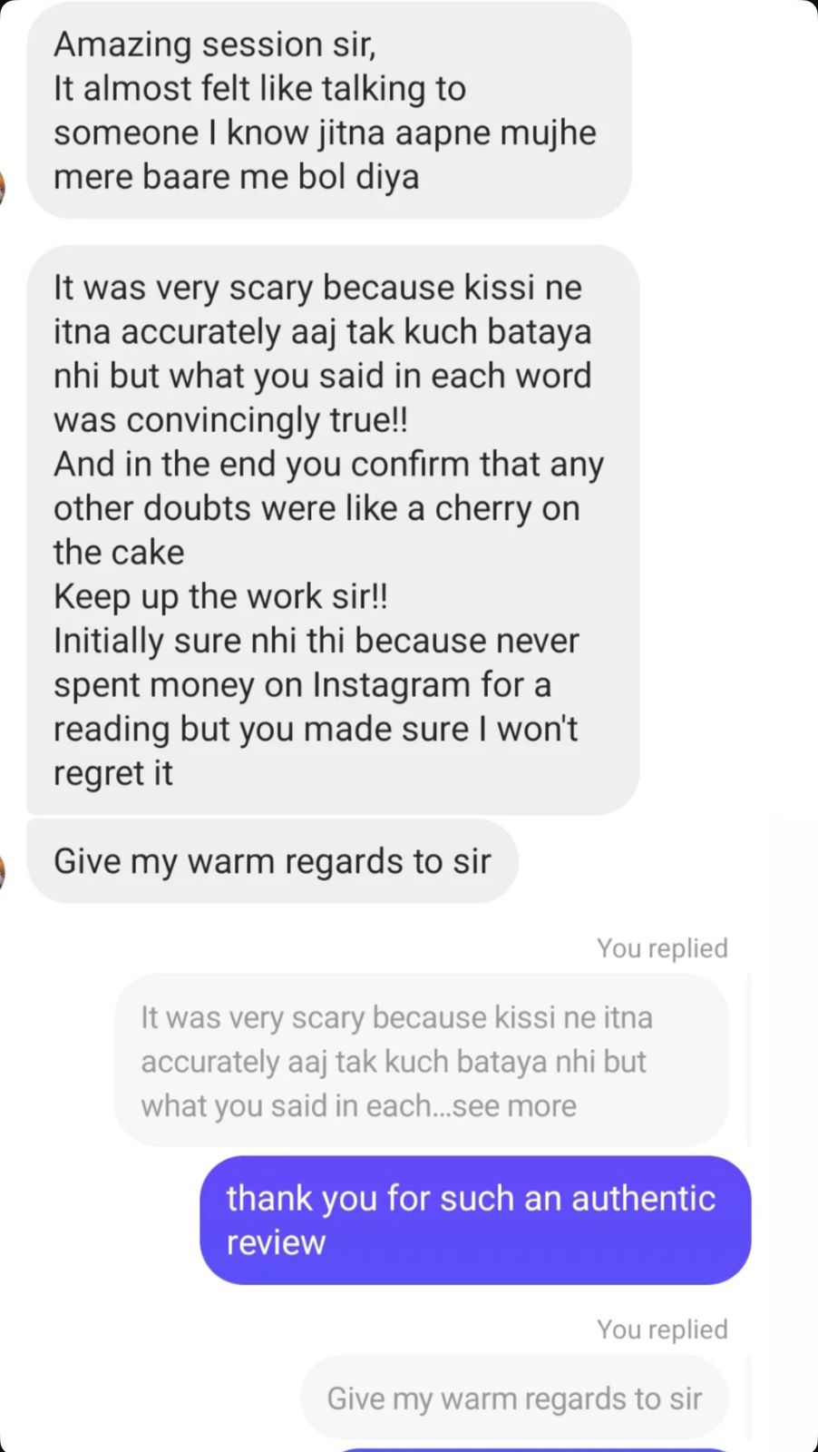 Aman R. - Client Review