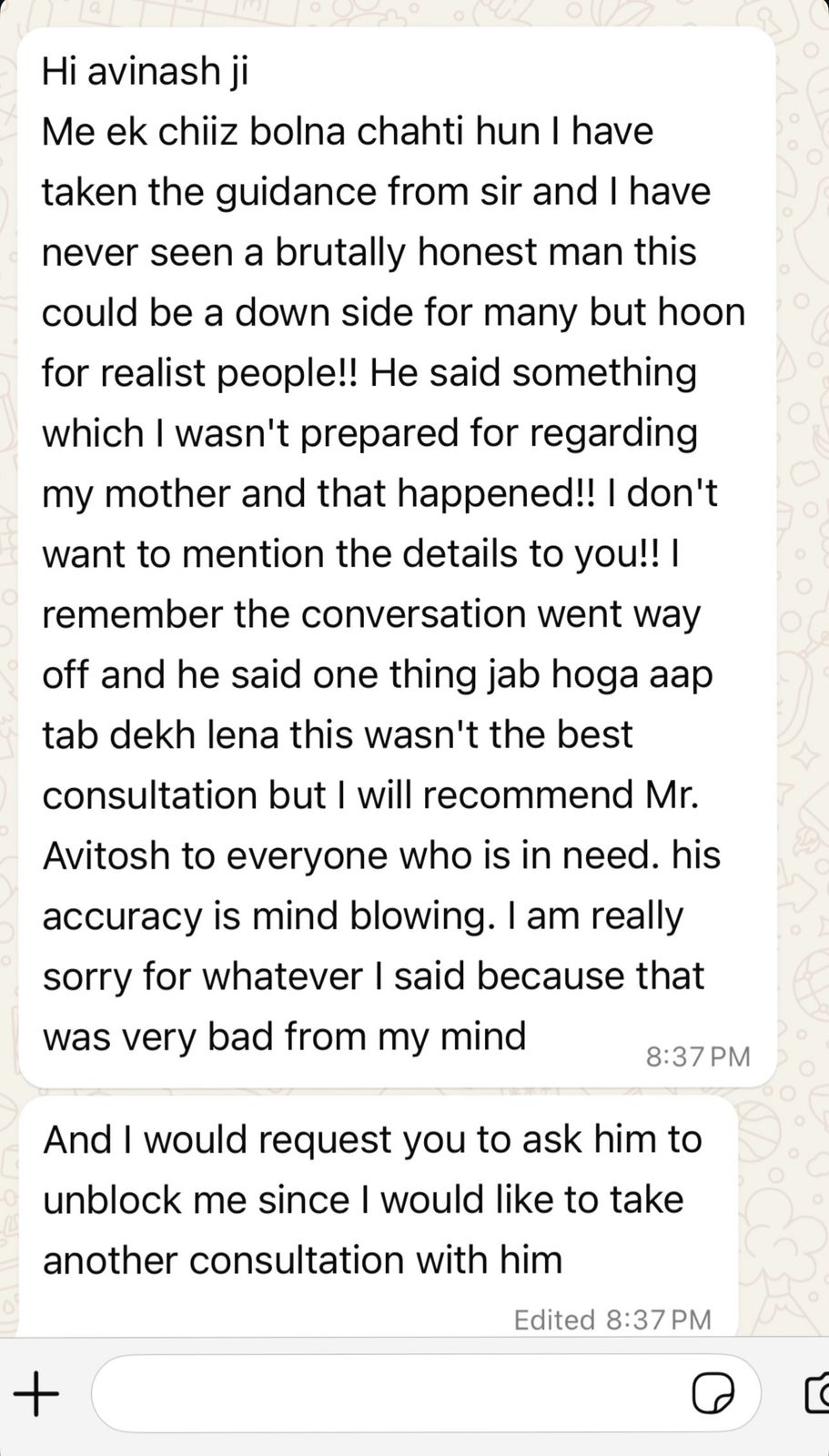 Sonia G. - Client Review